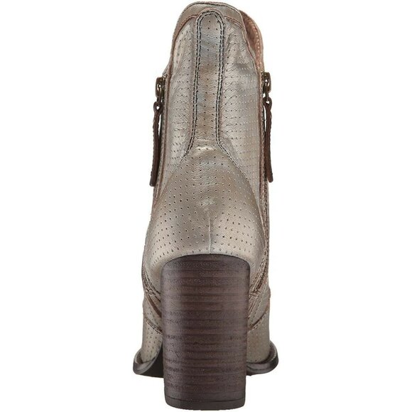 Seychelles Around The World Women's 9 M Silver Ankle Booties Suede Zipper Boots - Picture 5 of 7